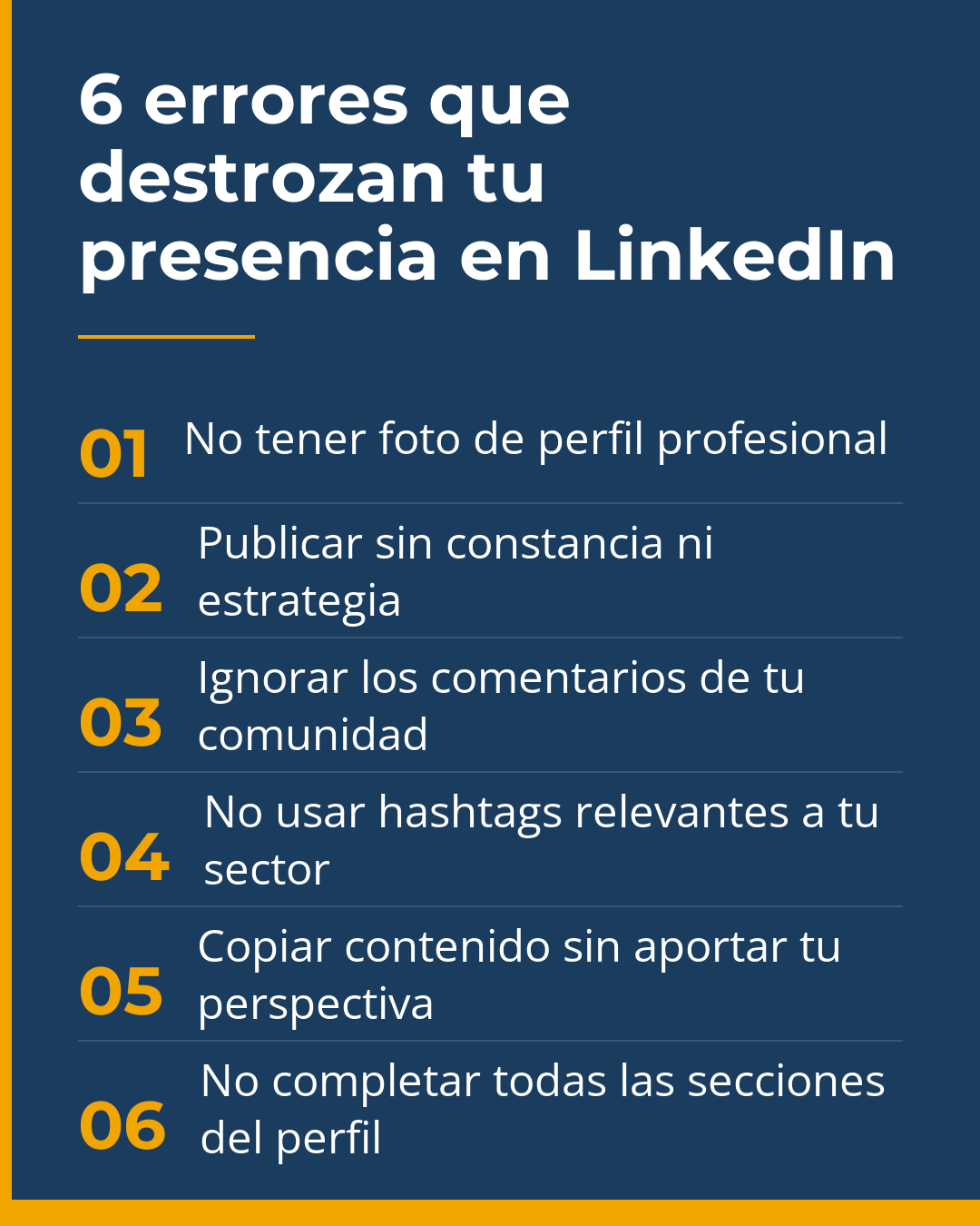 Mini infografía / Lista — ejemplo de diseño para redes sociales generado con IA